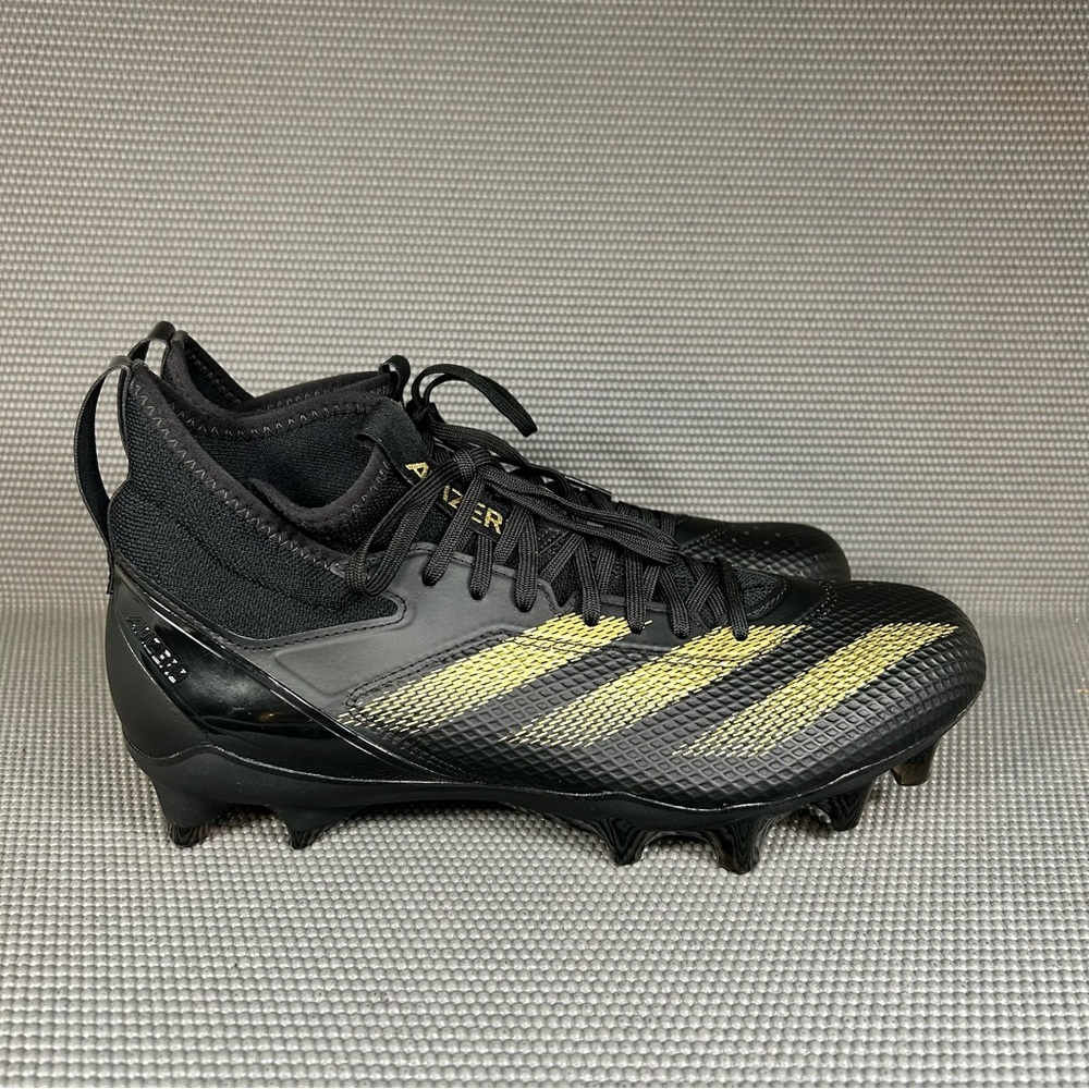 Adidas Adizero Impact Football Cleats Mens Black Gold Athletic Shoes IF2486
